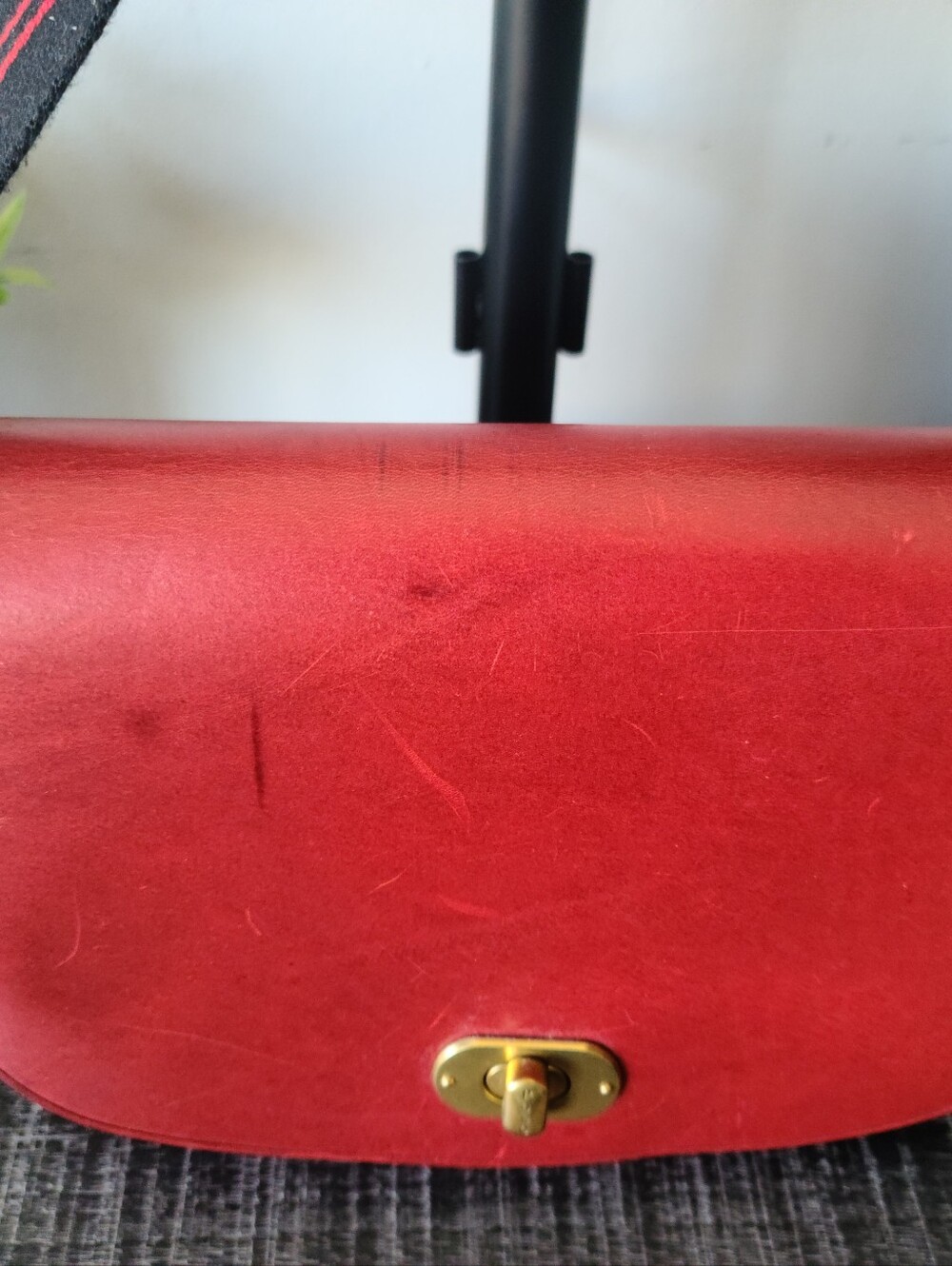 Polo Ralph Lauren Red Leather Saddle Bag - Picture 6 of 14
